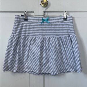 Wonder Nation Striped Gray Skort with Blue Accent